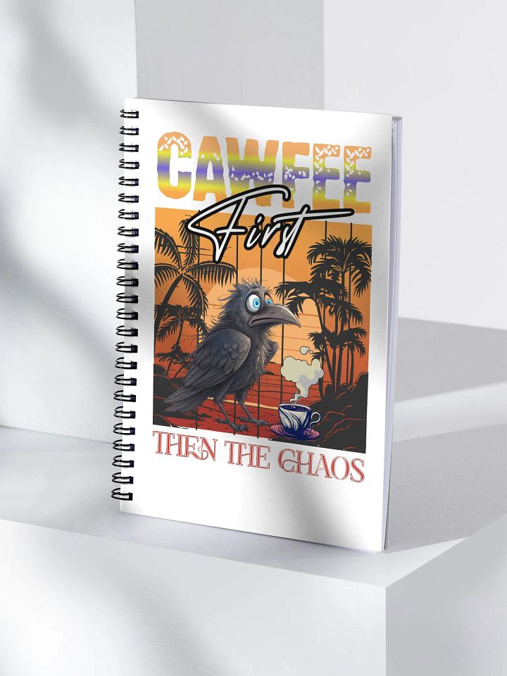 Cawfee First Then The Chaos Spiral Notebook product image (1)