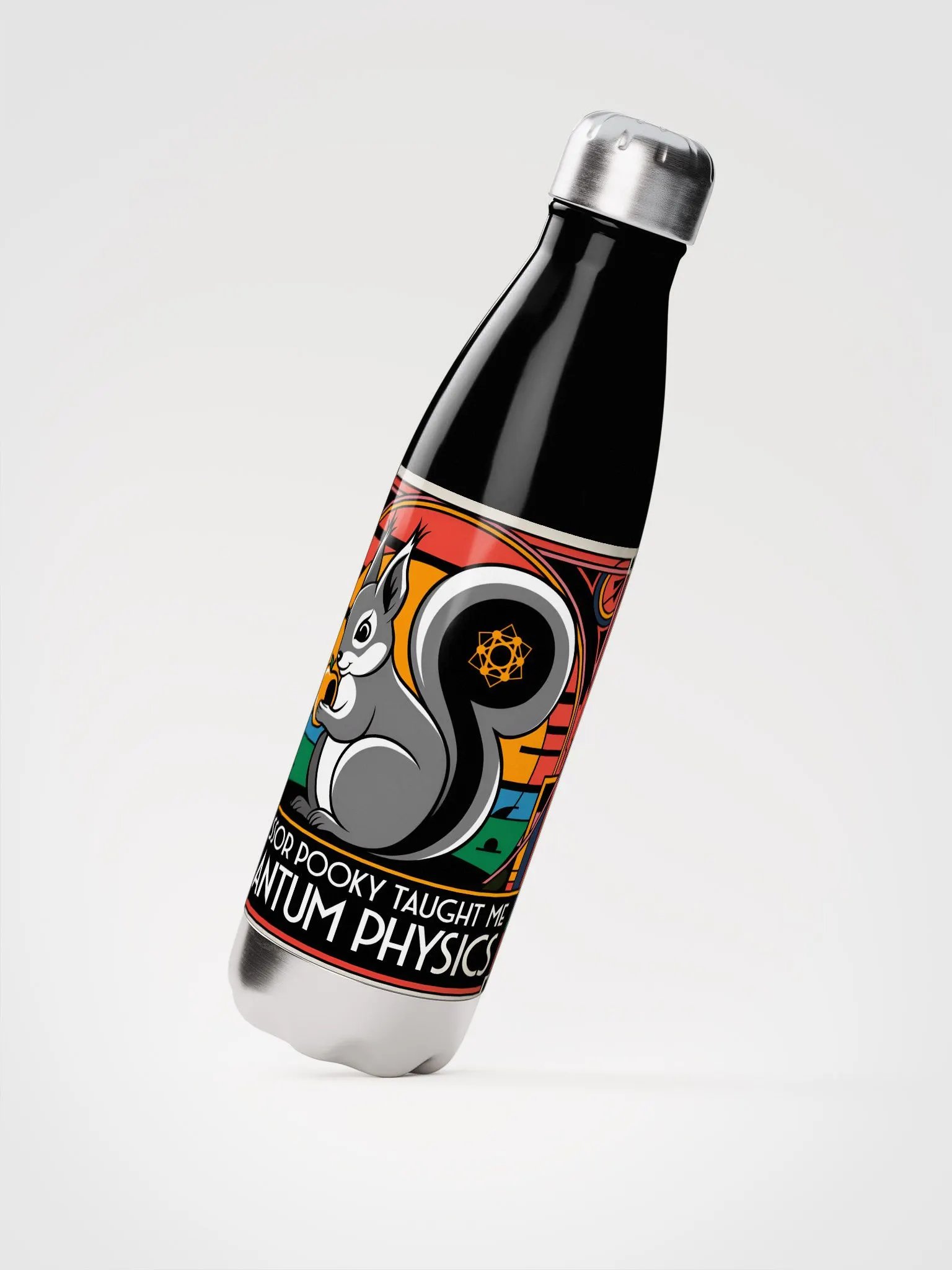 Quantum Physics Squirrel Stainless Steel Water Bottle product image (2)