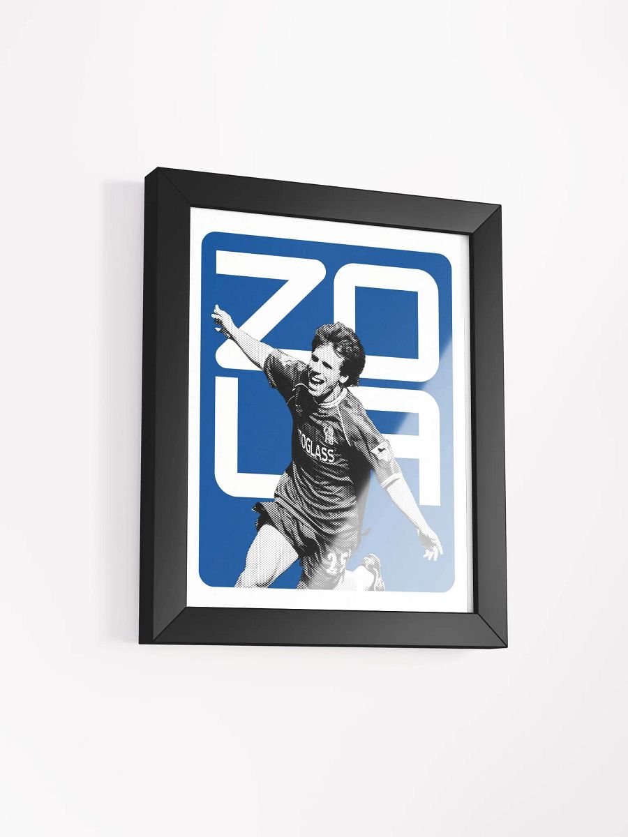 Gianfranco Zola BW Chelsea Name Art Framed Print product image (2)