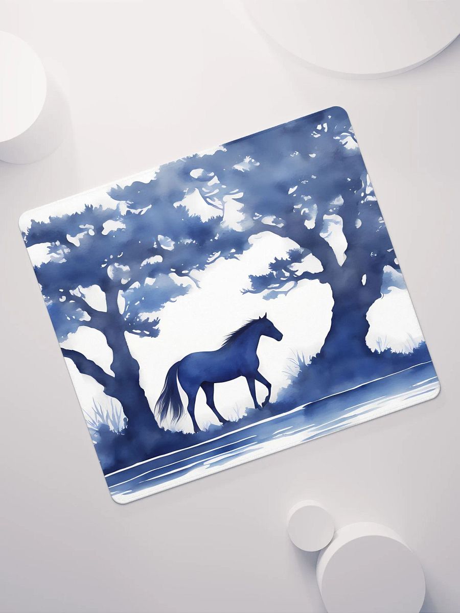 Blue Horse Silhouette, Gaming Mouse Pad, 2 Sizes product image (1)