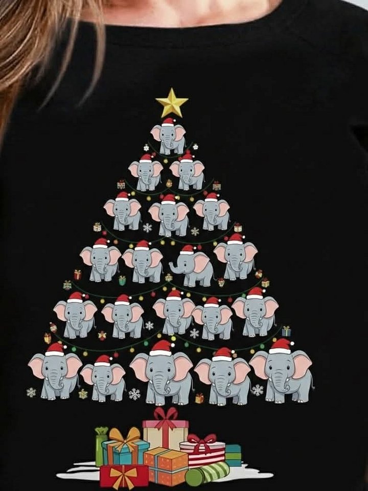 Santa Pachyderm Holiday Sweatshirt product image (1)