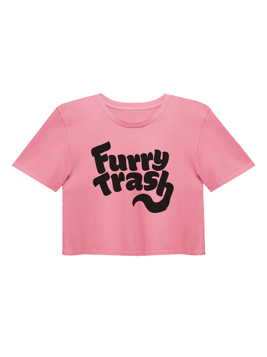 Furry Trash Crop Top – Bubble Logo (Black Print) product image (17)