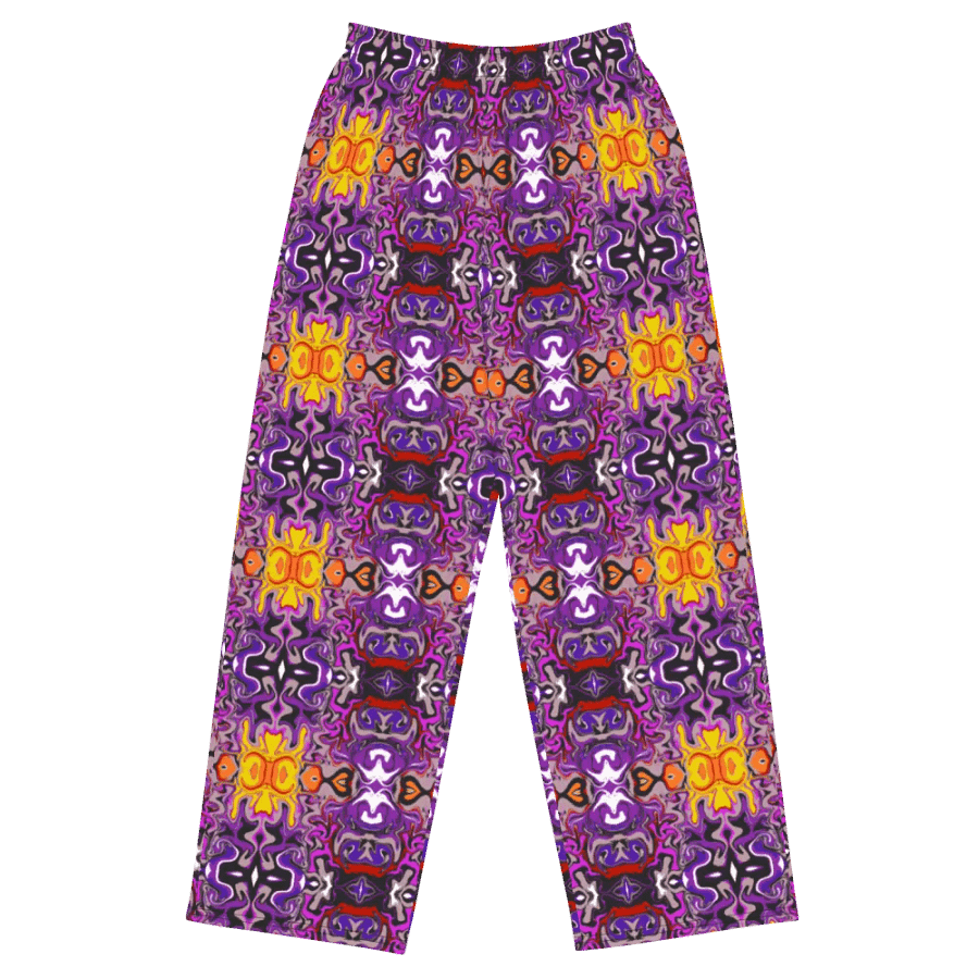 Purple Kaleidoscopic Dream Unisex Wide-Leg Pants product image (2)