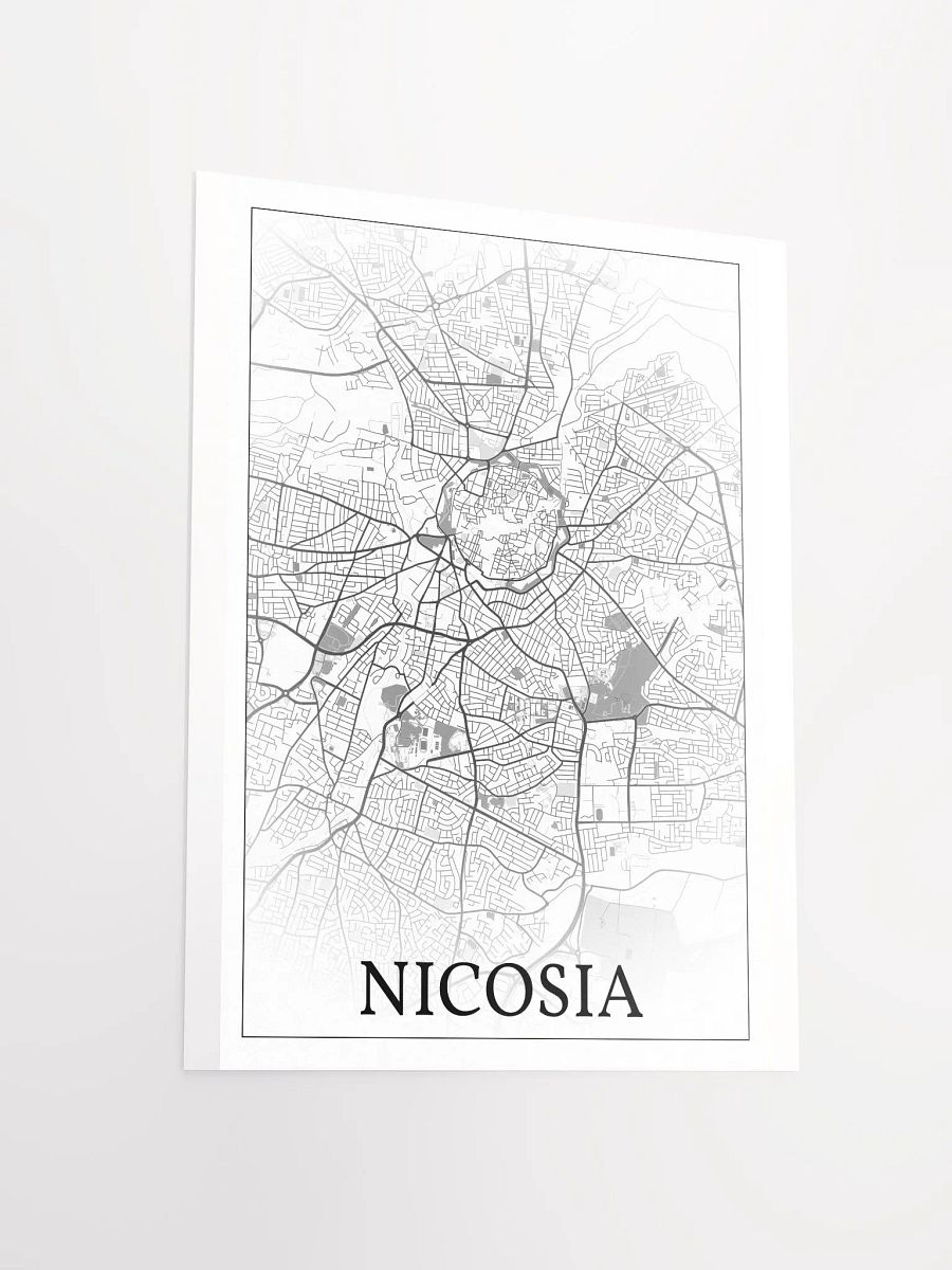 Nicosia, Cyprus, city map print product image (12)
