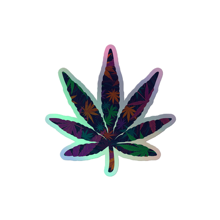 Leafy Leaf 4" Holographic Sticker product image (1)