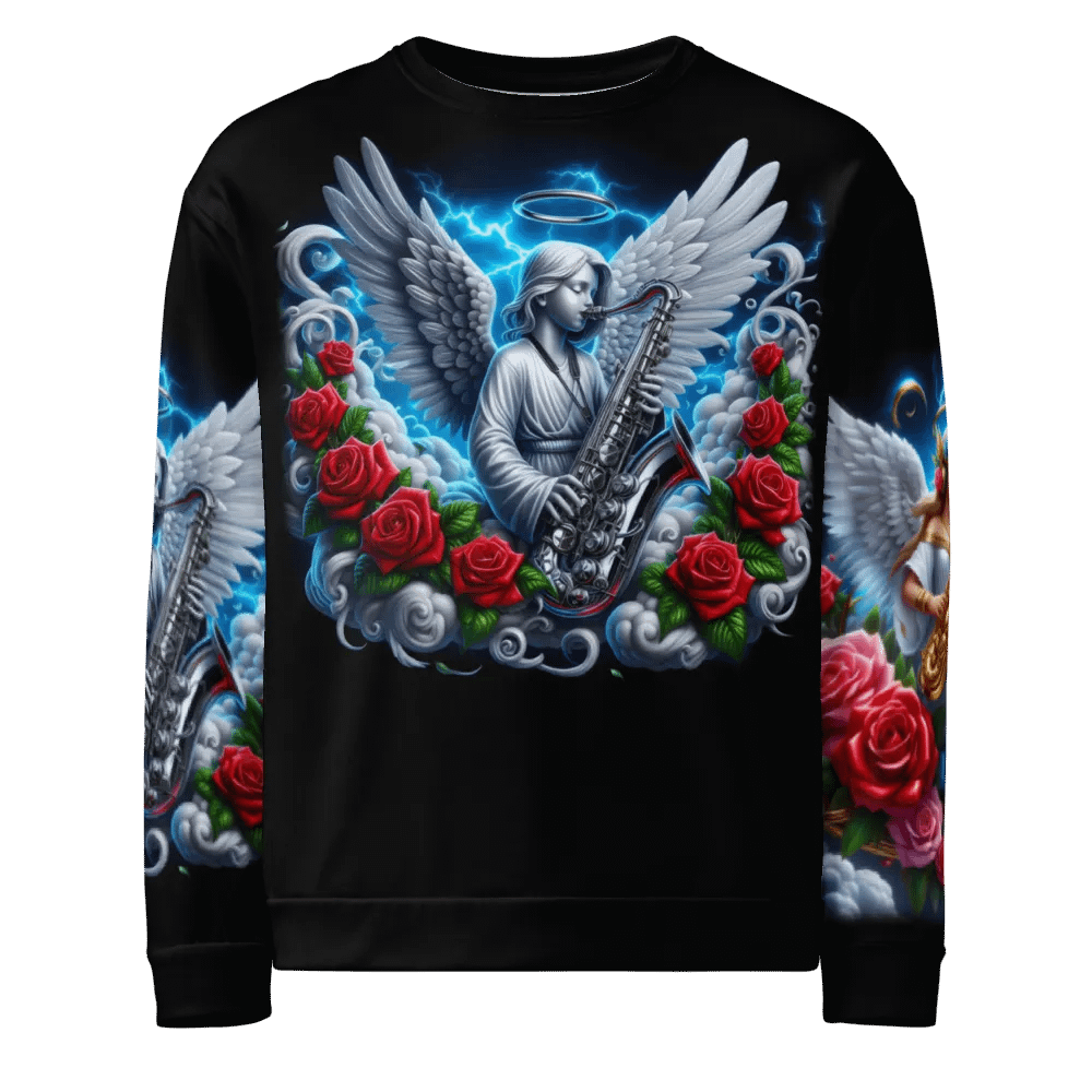 Angels making Music with a Saxophone - All-Over Unisex Sweatshirt #32 product image (6)
