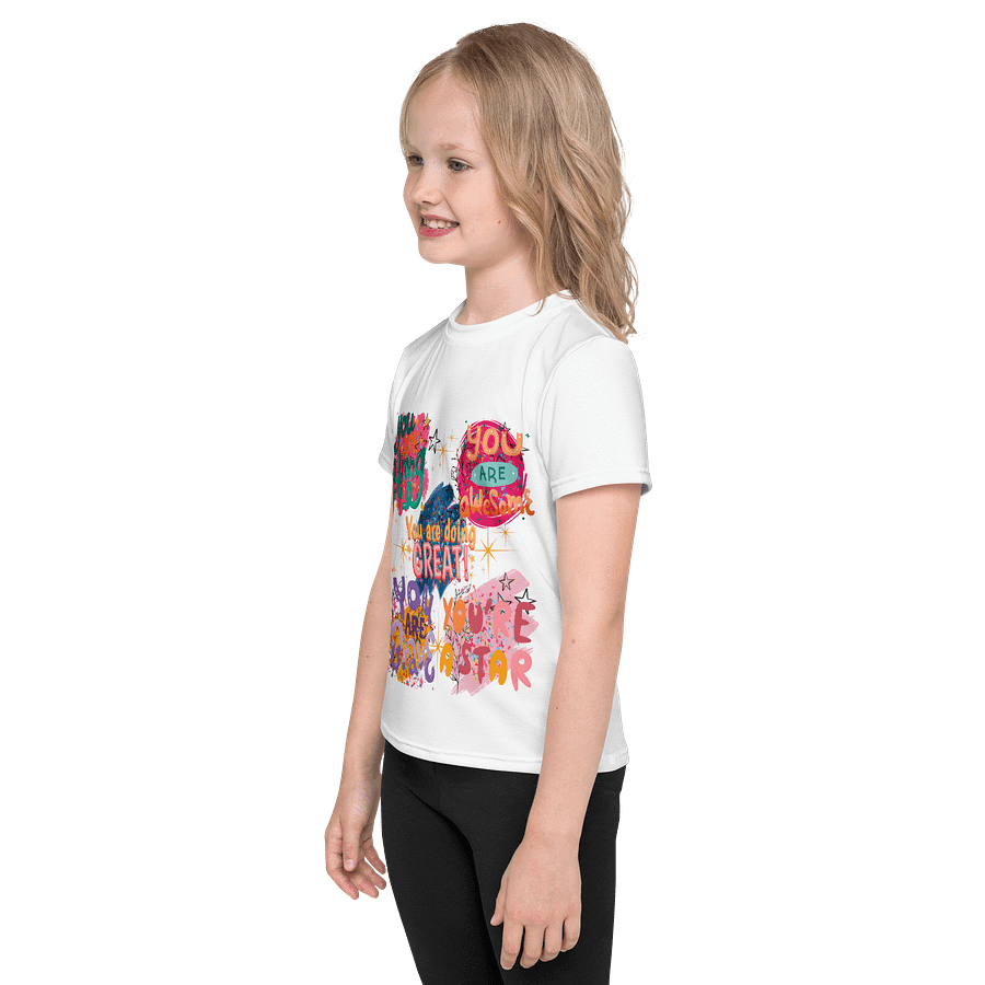 Kids Crew Neck T-Shirt Brave-Strong Graphic All-Over Print product image (3)