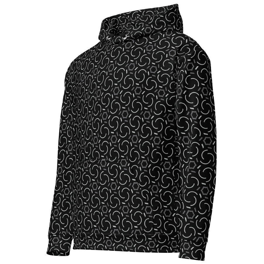 Smoke & Shadow Geometric Allover Print Hoodie for Men and Women product image (2)