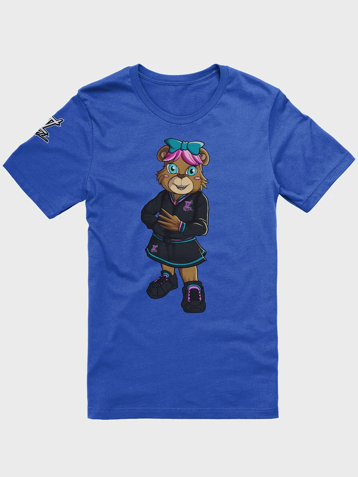 Standing Girl Bear Bella+Canvas Supersoft Blue T-Shirt product image (1)