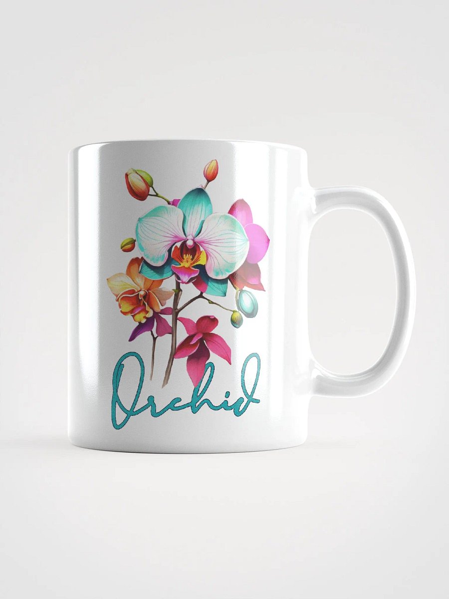 Floral Graphic | White Coffee Mug | Orchid product image (2)