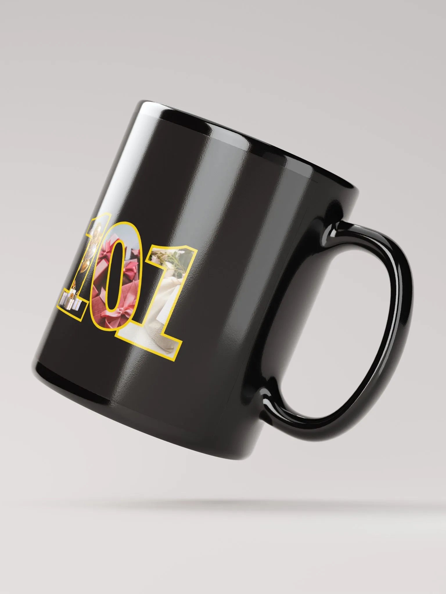 Joyful Moments Black Glossy Mug product image (4)