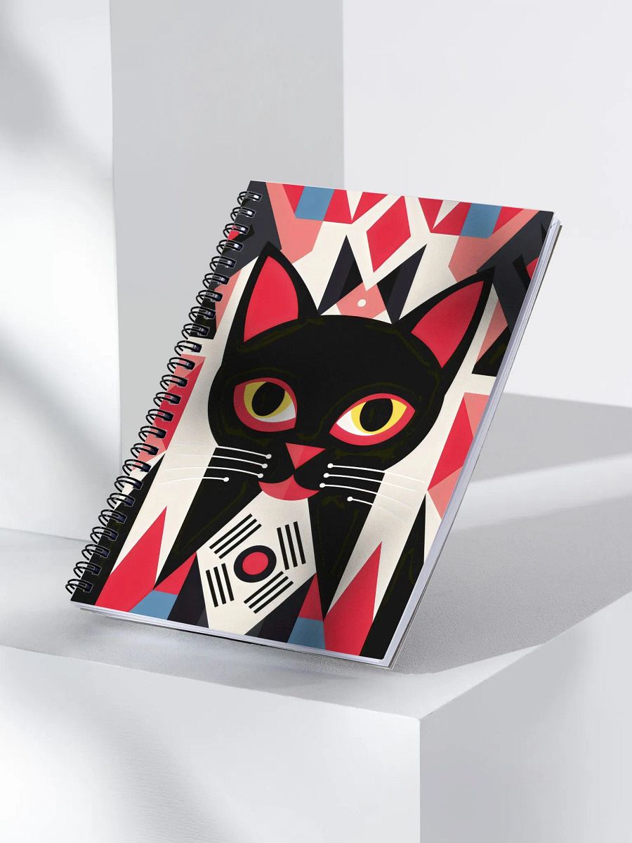 Black cat abstract art Notebook product image (3)