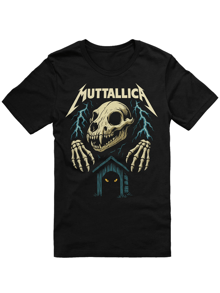 MUTTALLICA Dog Skeleton Shirt – Heavy Metal Parody Tee product image (1)