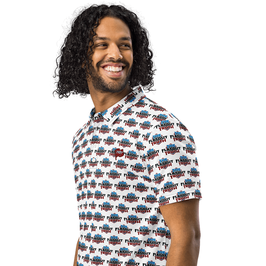 TFOT SlimFit Red HexaFusion White Polo Shirt product image (3)