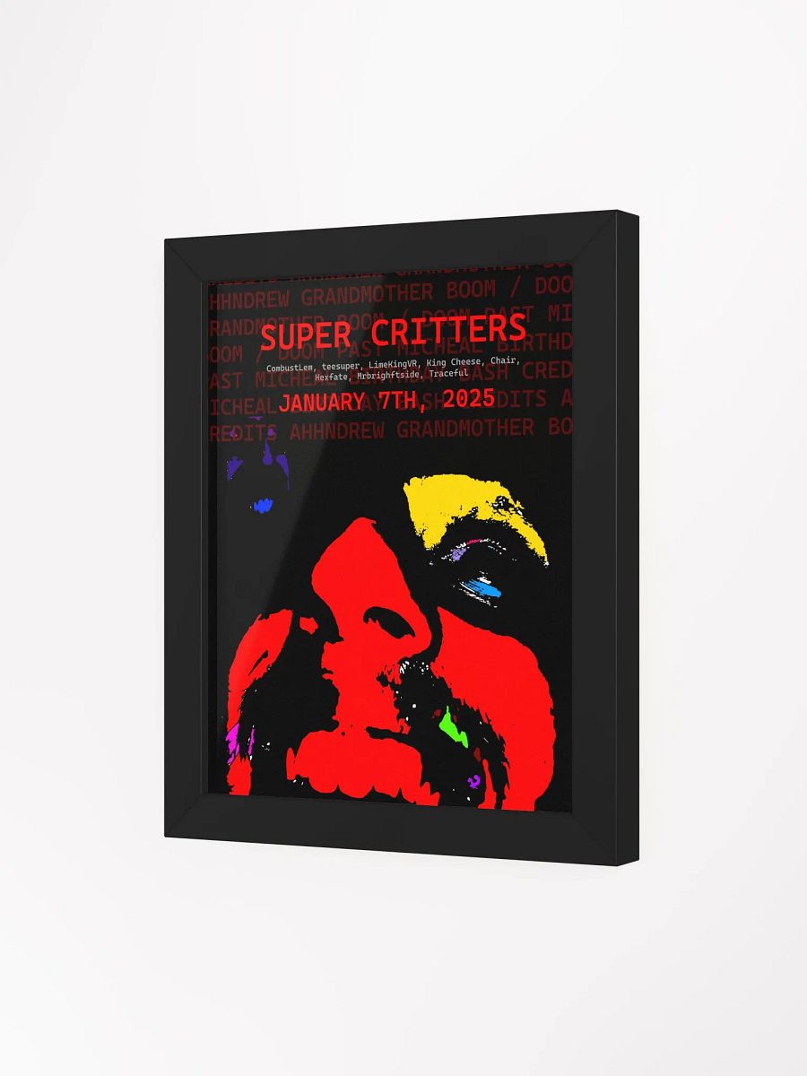 Super Critters Poster - Framed Matte Edition product image (3)