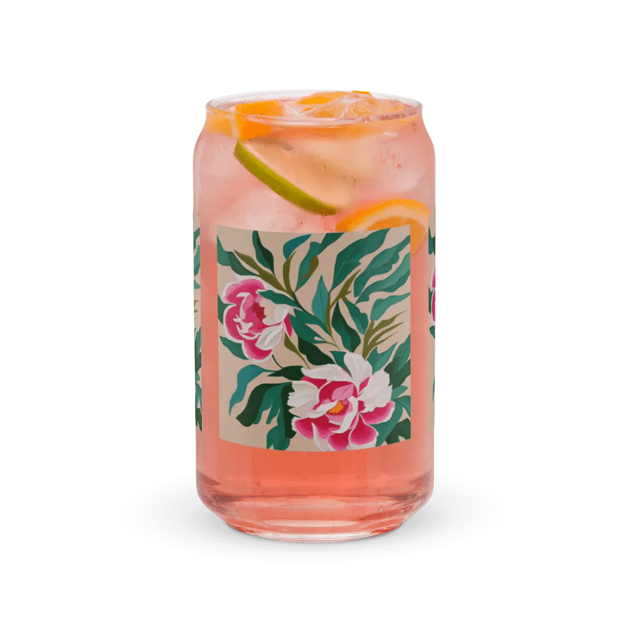 Peonies Can-Shaped Glass product image (7)