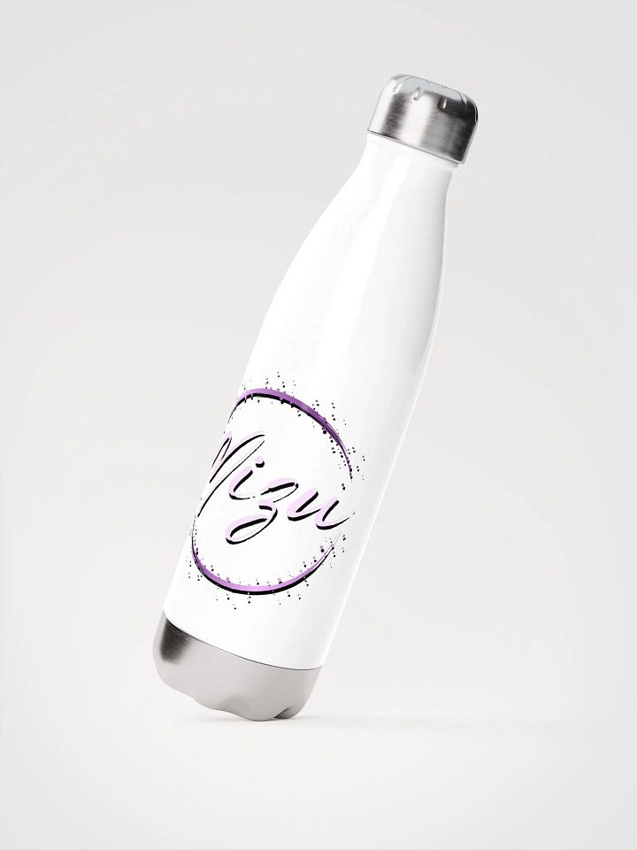 Stainless Steel Water Bottle, White w/ Color Logo product image (2)