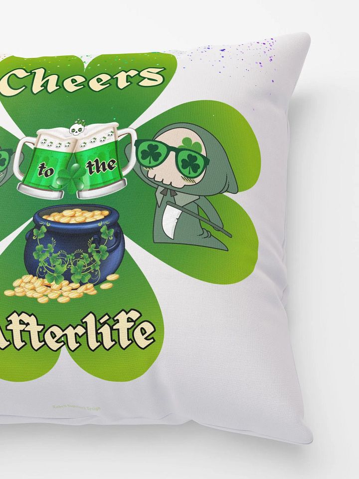Green Beers & Grim Reapers: Cheers to the Afterlife Pillow product image (2)