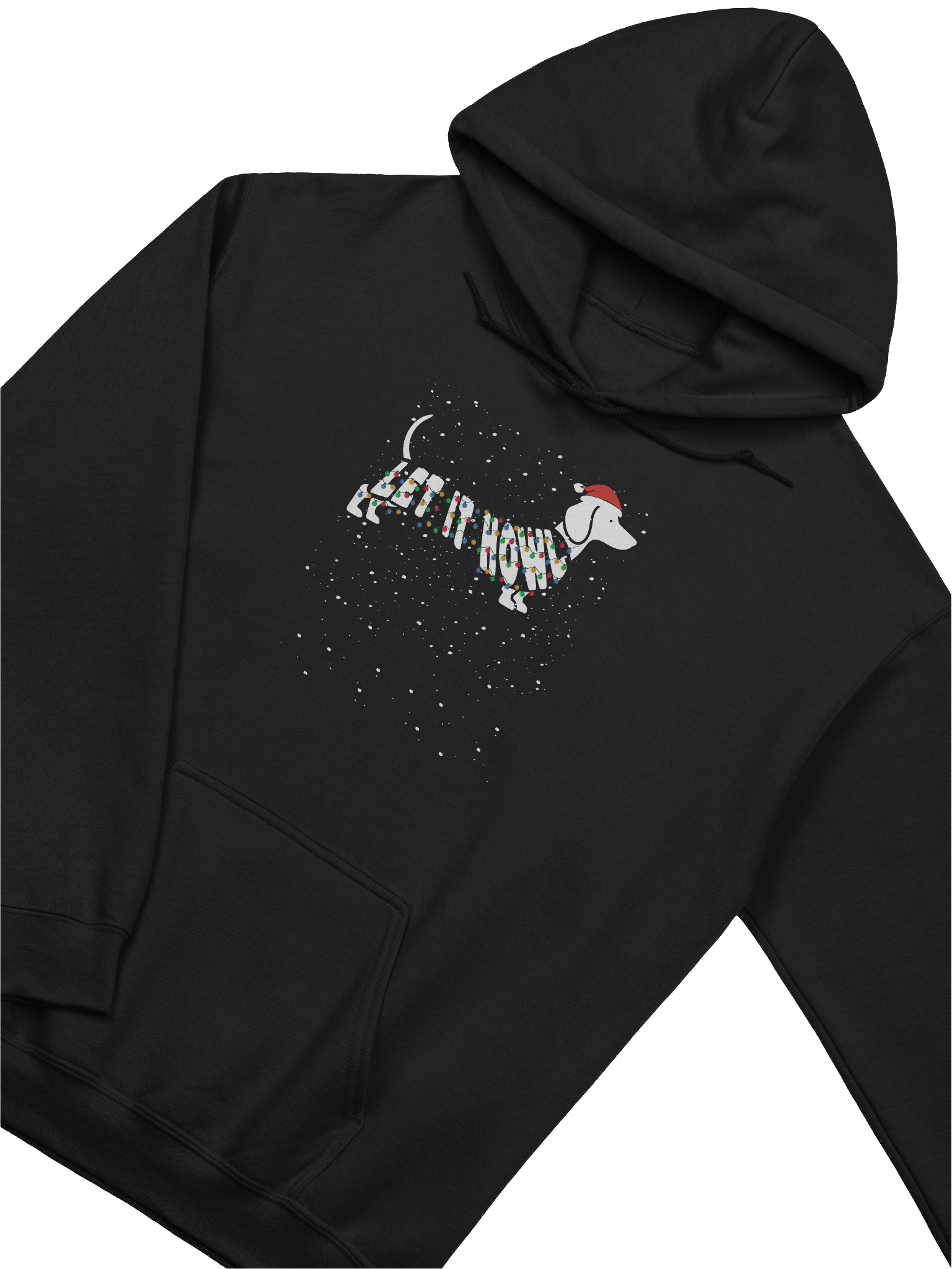 Let It Snow Dachshund Hoodie – Christmas Lights Doxie Winter Design product image (2)