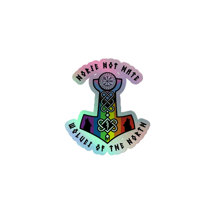 Wolves of The North Kindred - Norse Not Hate - Holographic Sticker product image (1)