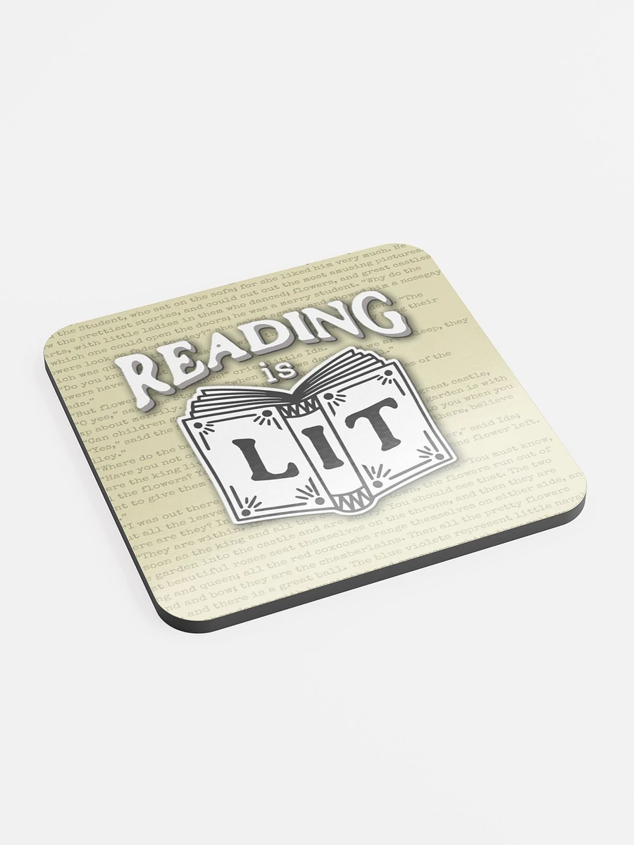 Reading Is Lit Beverage Coaster product image (2)