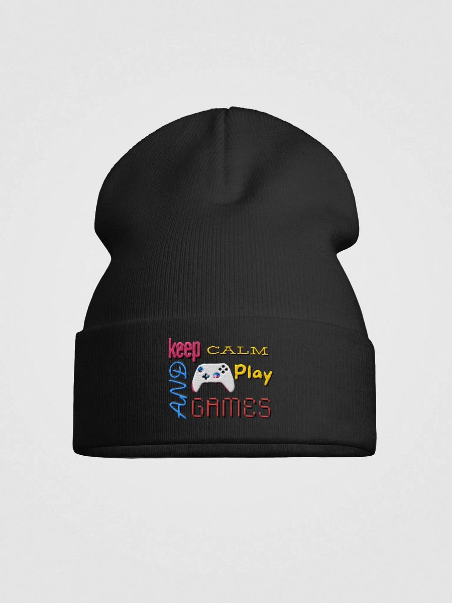 Keep Calm And Play Games Gamer's Delight Knit Beanie product image (1)