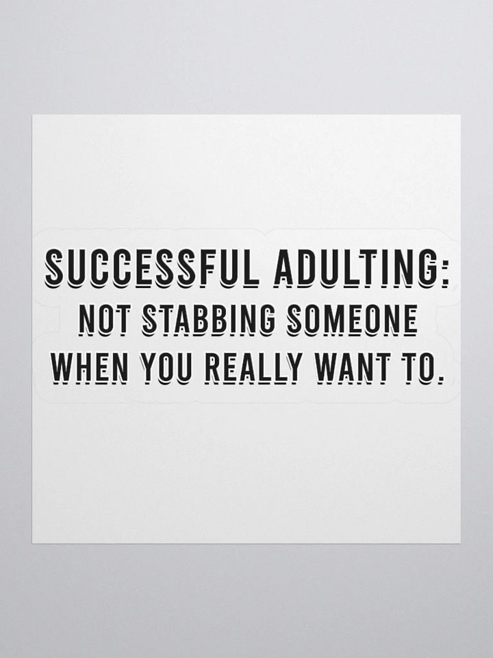 Successful Adulting Sticker product image (3)