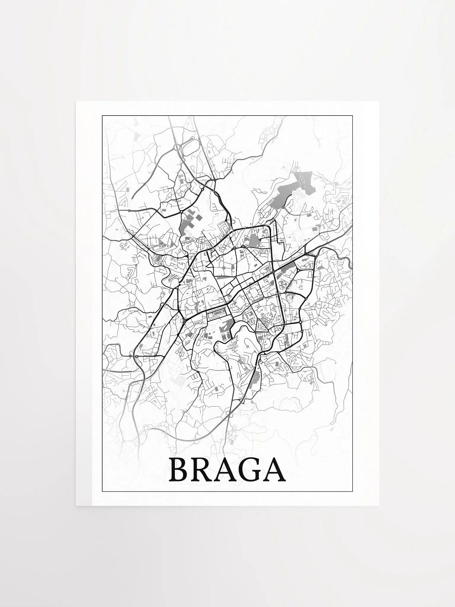 Braga, Portugal, city map print product image (3)
