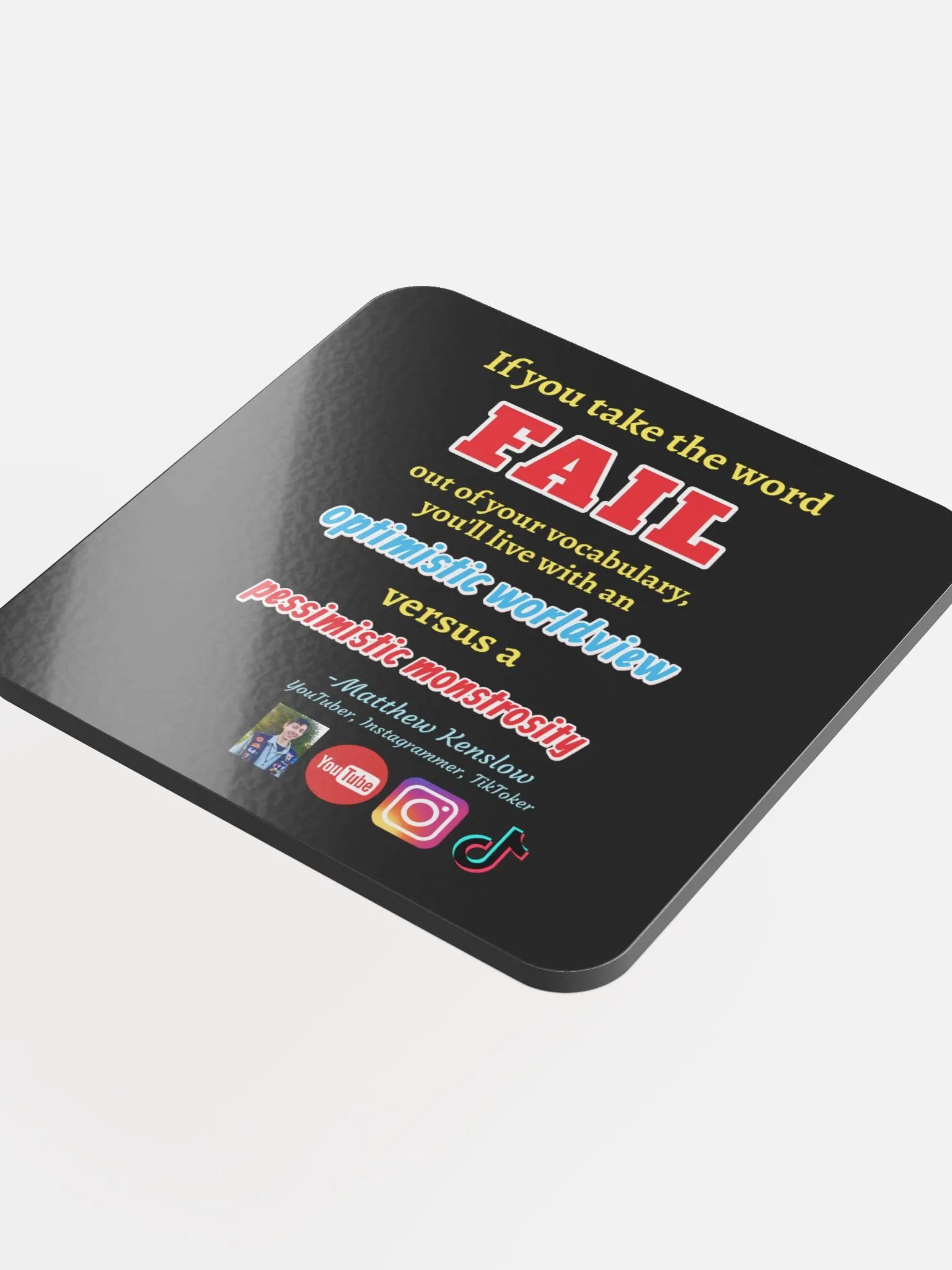 Glossed Cork Coaster [Quote 5] product image (1)