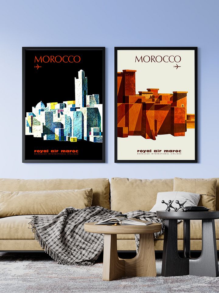 Morocco, Air Maroc, 1970s — retro travel poster, vintage travel print product image (2)