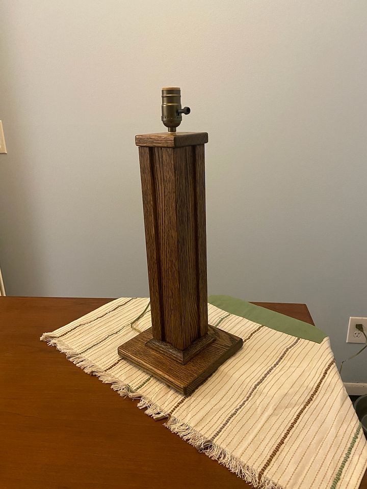 Stained Red Oak Lamp product image (2)