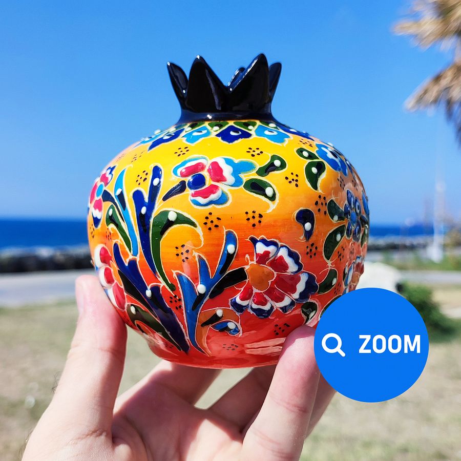 Infuse Your Home with the Vibrancy of Turkish Art – Ceramic Pomegranate Set — handmade pottery, handmade ceramic, home decor, handmade gift product image (8)