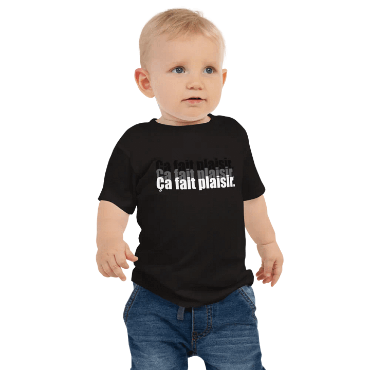 ''Ça fait plaisir'' T-shirt à manches courtes en jersey pour bébé product image (1)