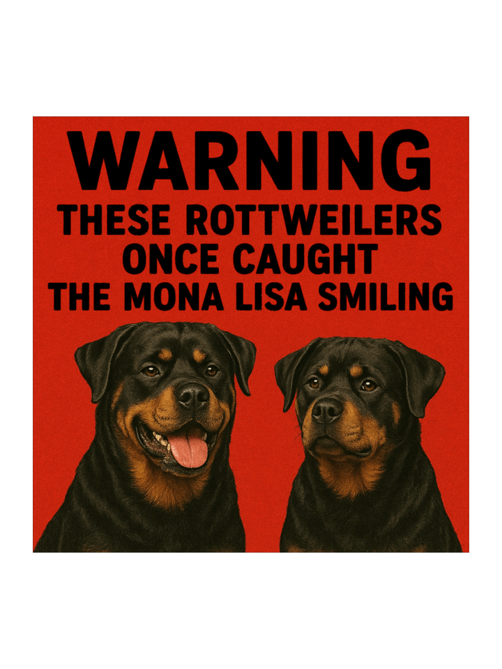 Mona Lisa Smiling Rottweiler Sticker Set product image (2)