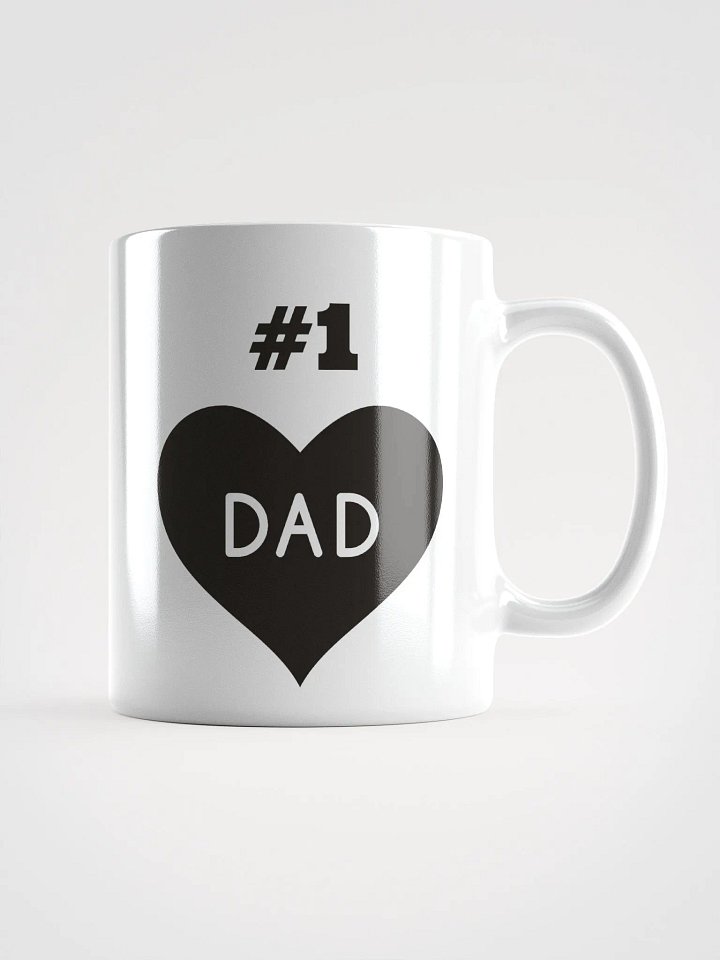 #1 Dad White Glossy Mug product image (1)