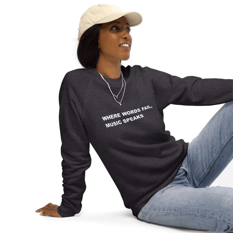 MUSIC SPEAKS TEE IN CHARCOAL product image (9)
