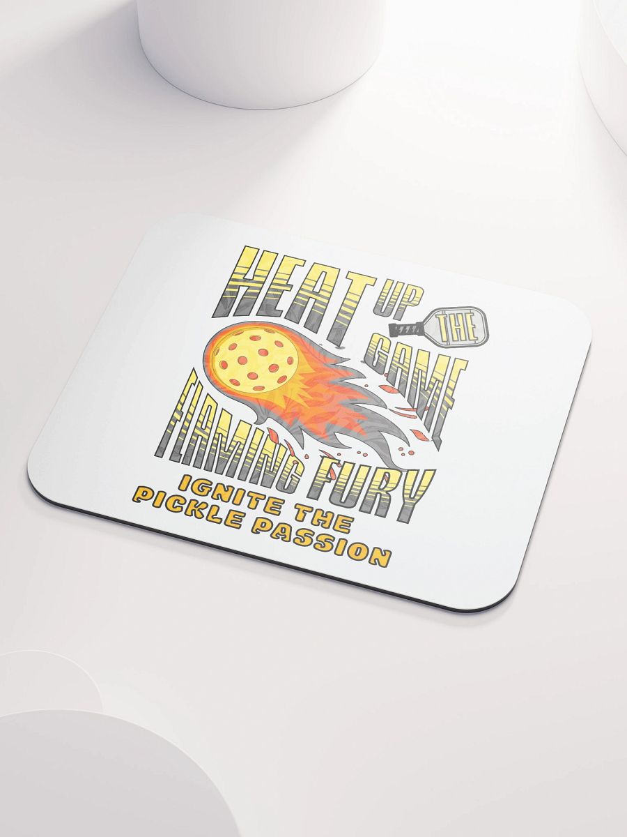 Heat Up The Game Flaming Fury Pickleball Passion Mouse Pad product image (3)
