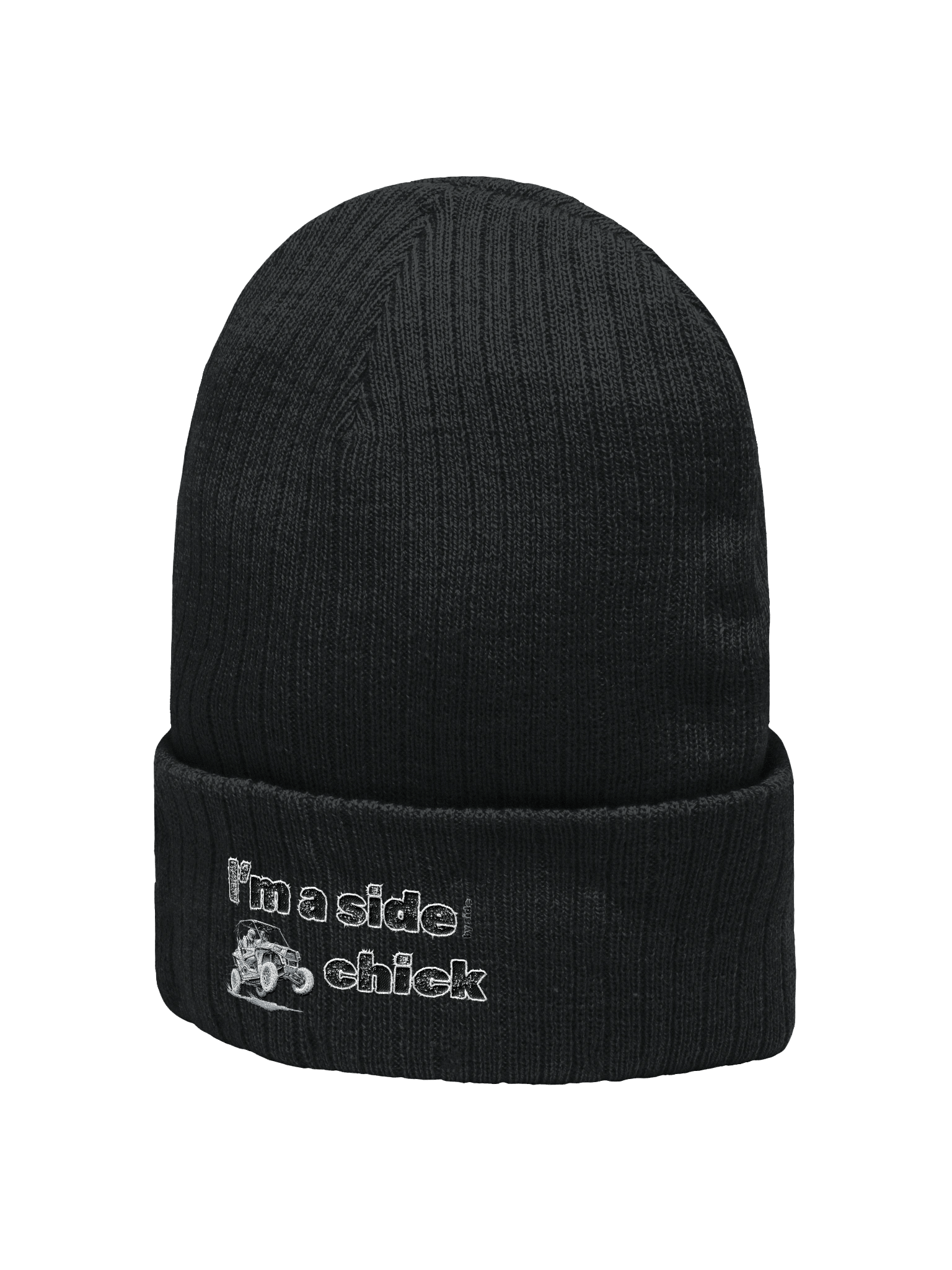 Embroidered I'm a side chick ribbed beanie product image (3)