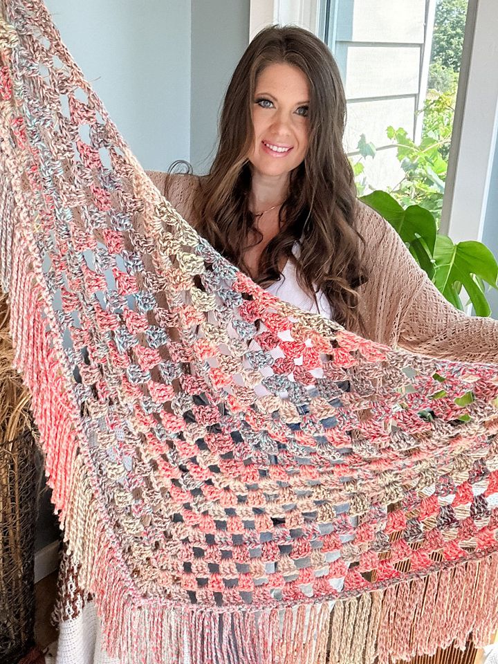 Shimmer Triangle Shawl Crochet Pattern product image (2)