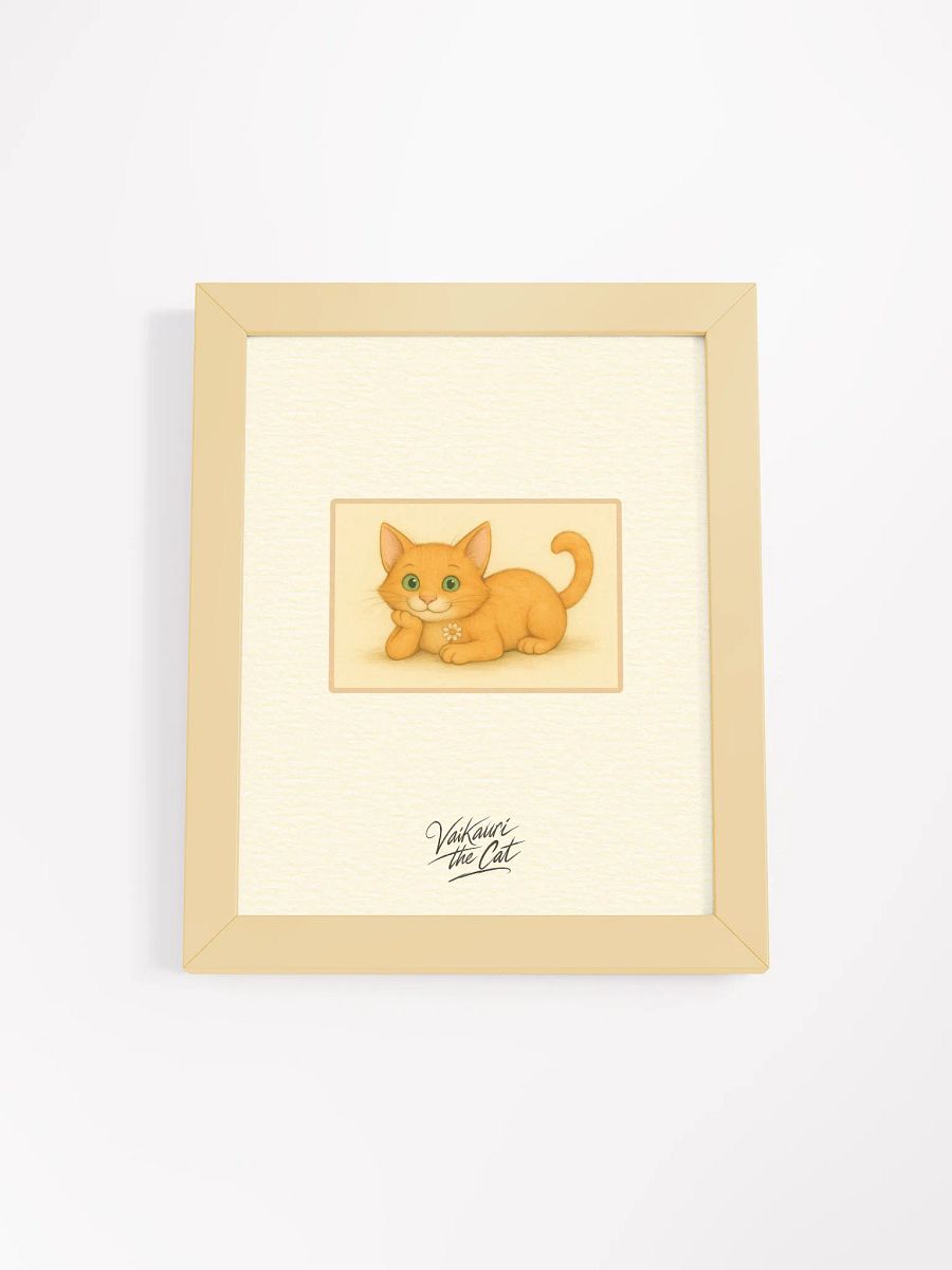 Vaikauri the Cat Framed Matte Artprint product image (1)