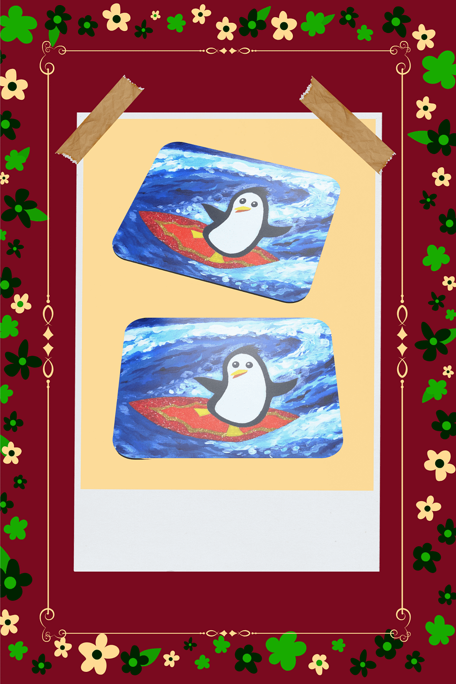 Surfing Penguin Mouse Pad product image (2)