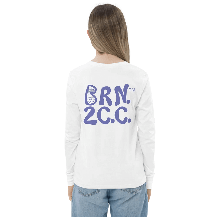 Girls' | BOURNE to Cape Cod™ | Youth Long Sleeve Tee | Coastal Cool for the Next Generation | Slate Blue Logo product image (39)