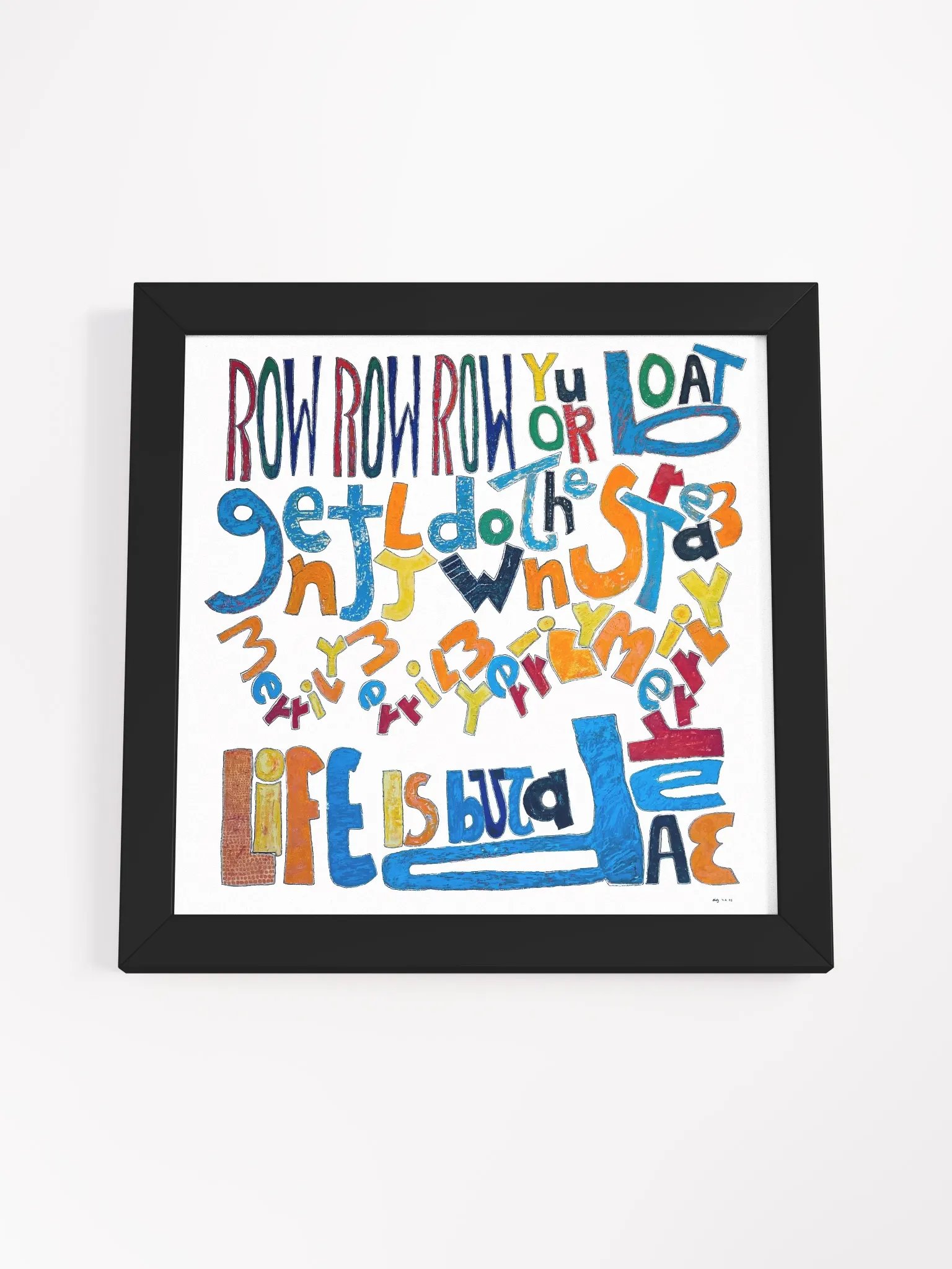 Row Row Row Your Boat Print Framed - Transparent product image (4)