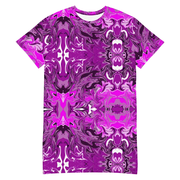 Pink Swirl T-Shirt Dress product image (2)