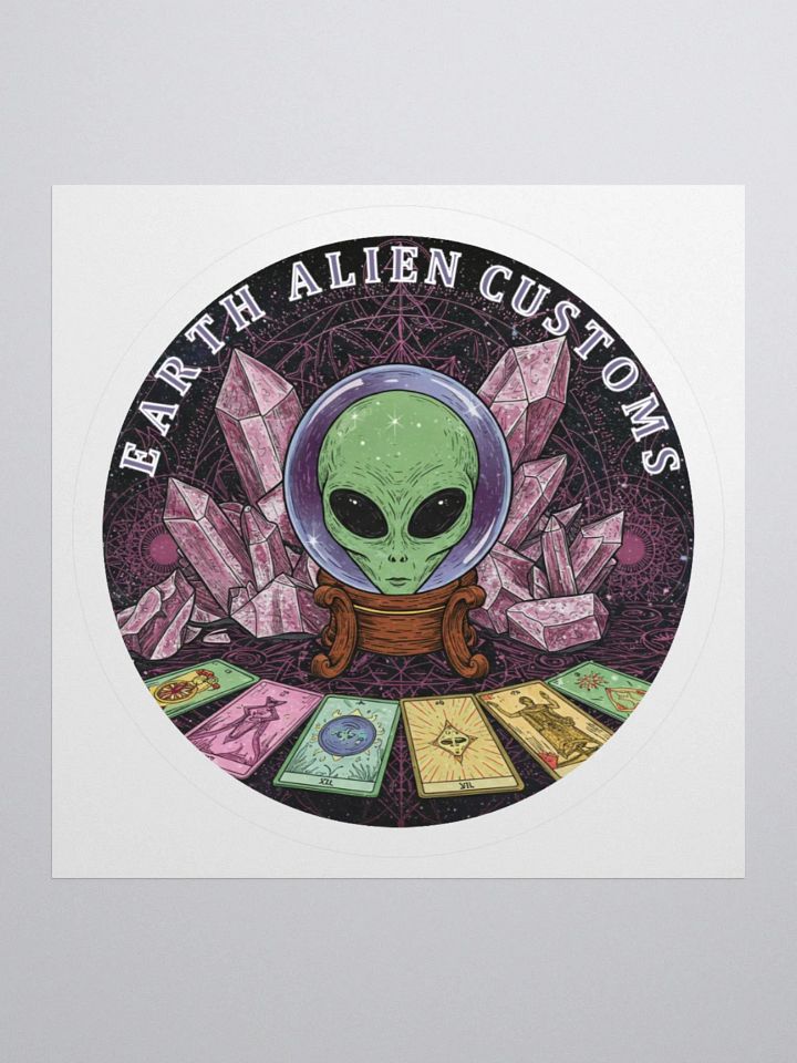 Crystal Ball Alien og design, Kiss-Cut Stickers product image (1)