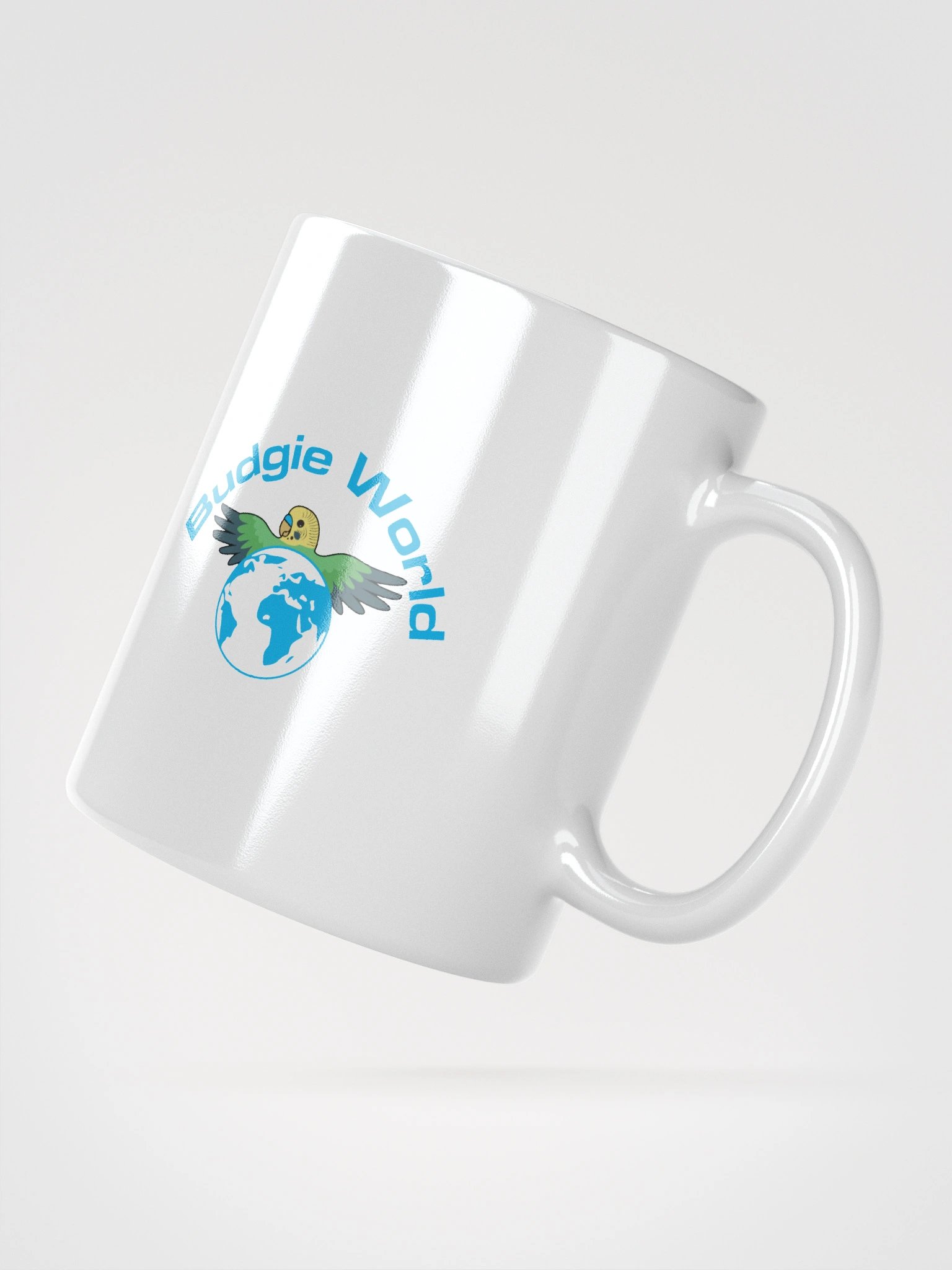 Budgie World Mug – Clean White Classic 🌿 product image (9)