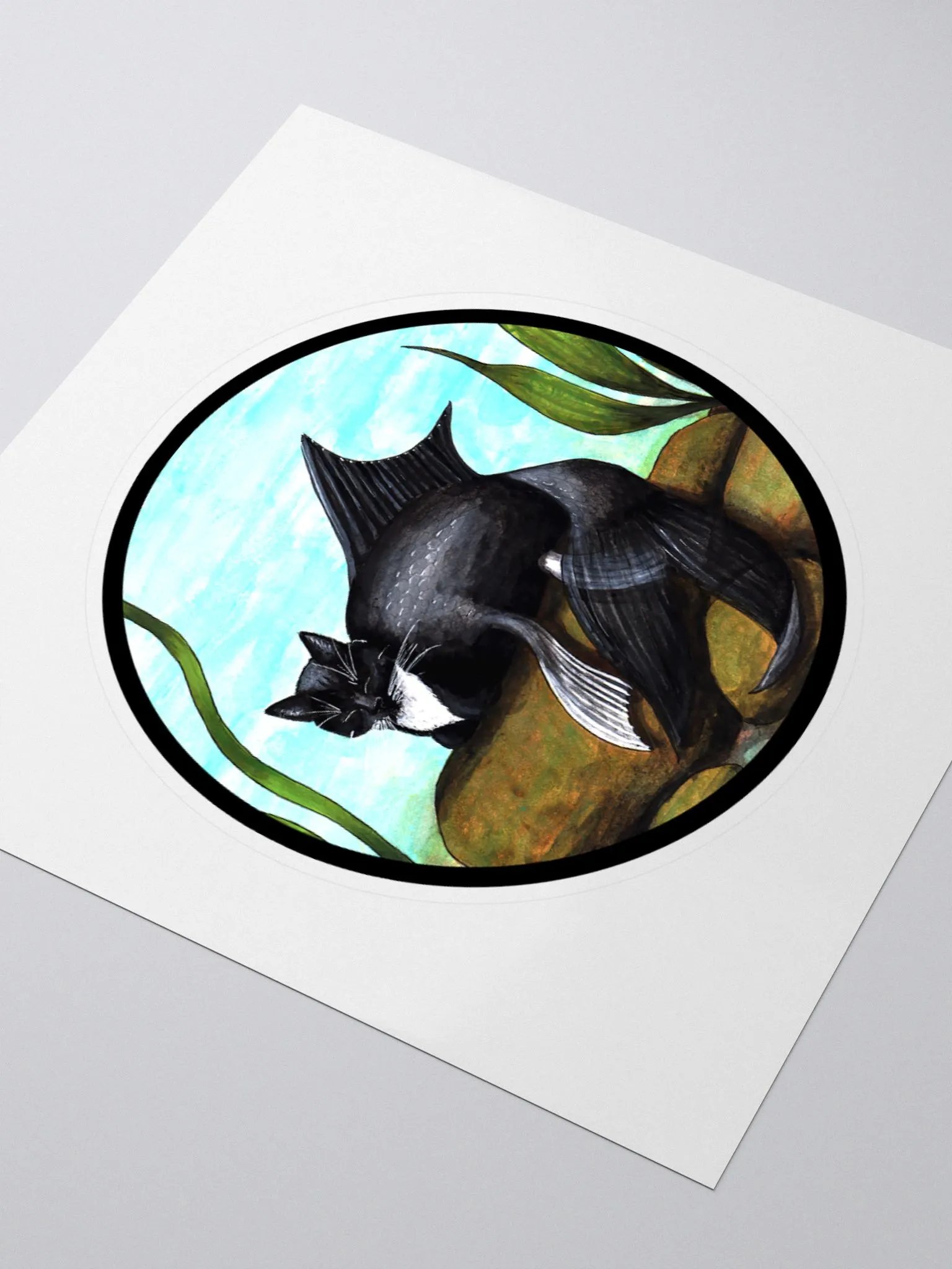 Mermeow Tuxedo Sticker product image (11)