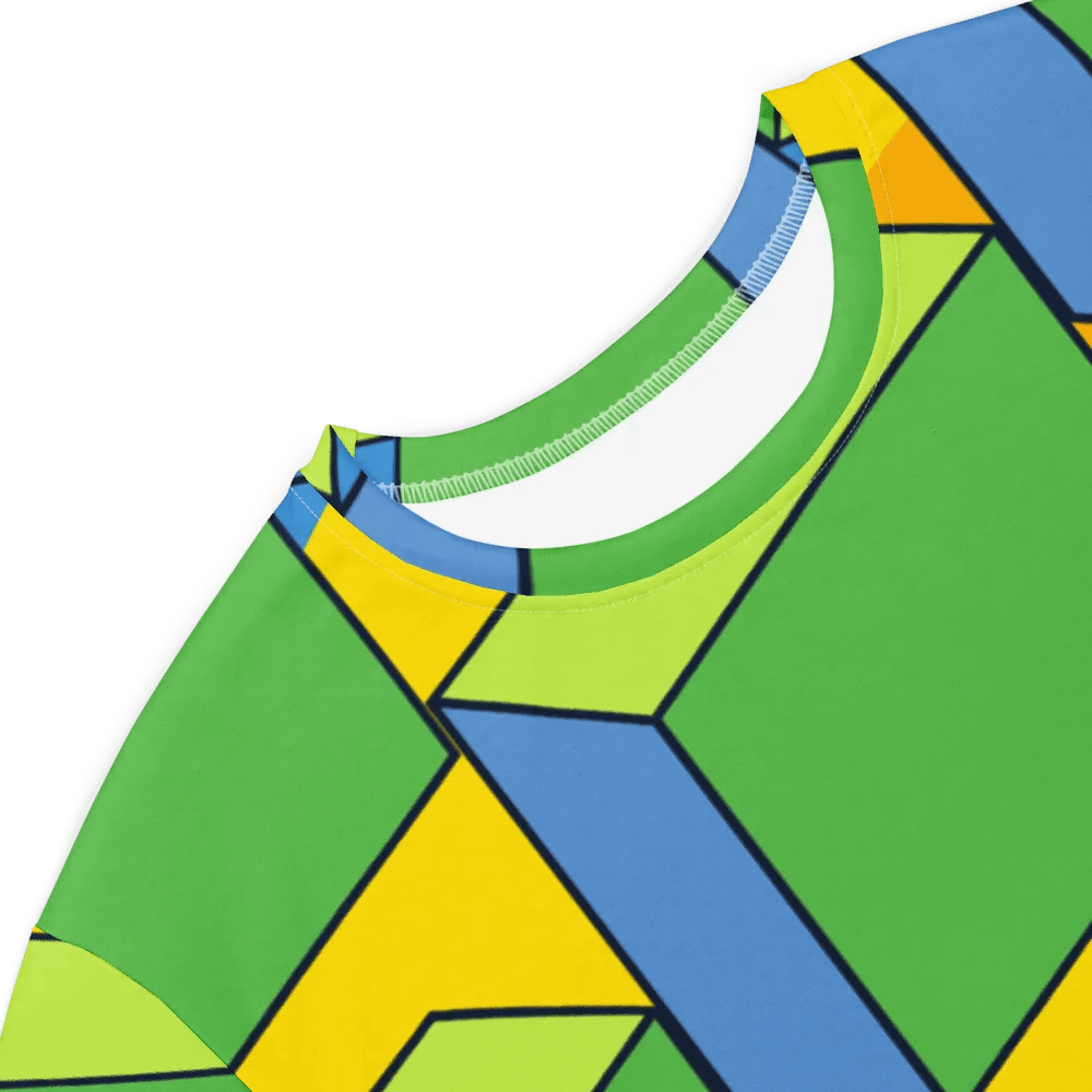 Colorful Large Block All-Over Print T-Shirt Dress product image (7)