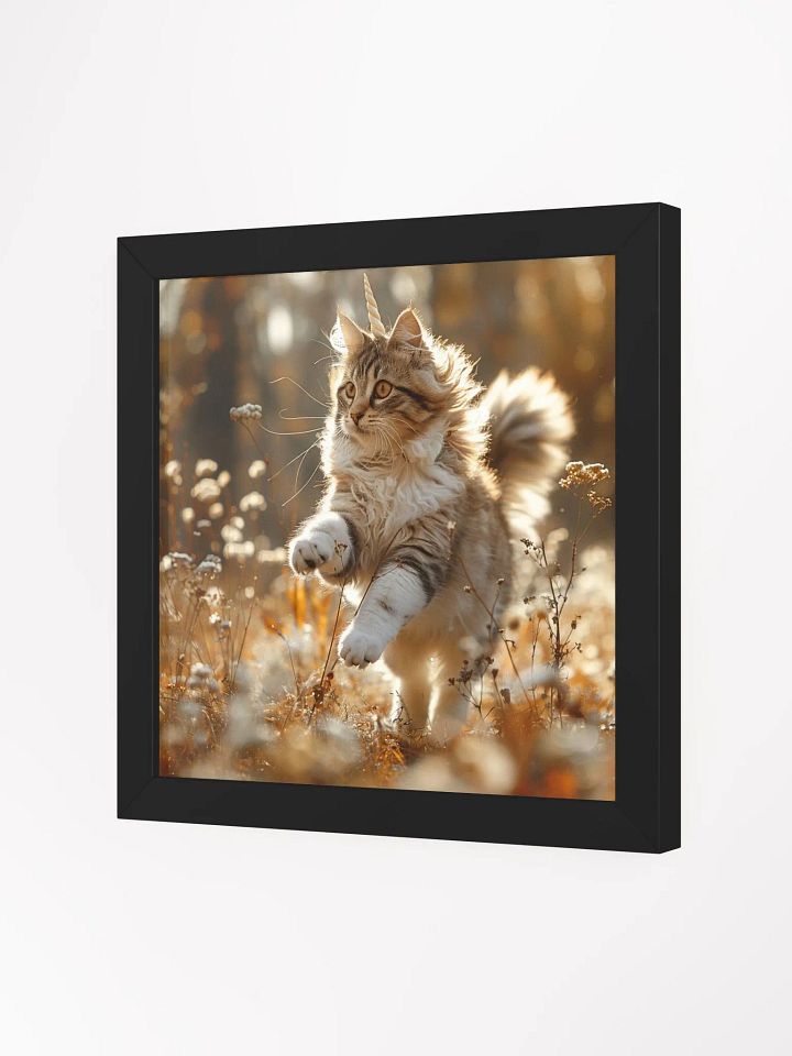 Charging Unicorn Cat Funny Framed Wall Art product image (2)