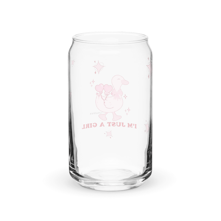 IM JUST A GIRL GLASS W/STRAW product image (2)